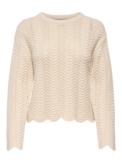 ONLASA LS WAVE STRUCTURE O-NECK CC KNT | ONLY