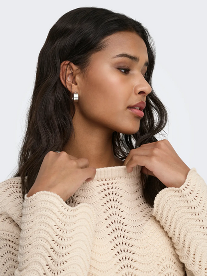 ONLASA LS WAVE STRUCTURE O-NECK CC KNT | ONLY