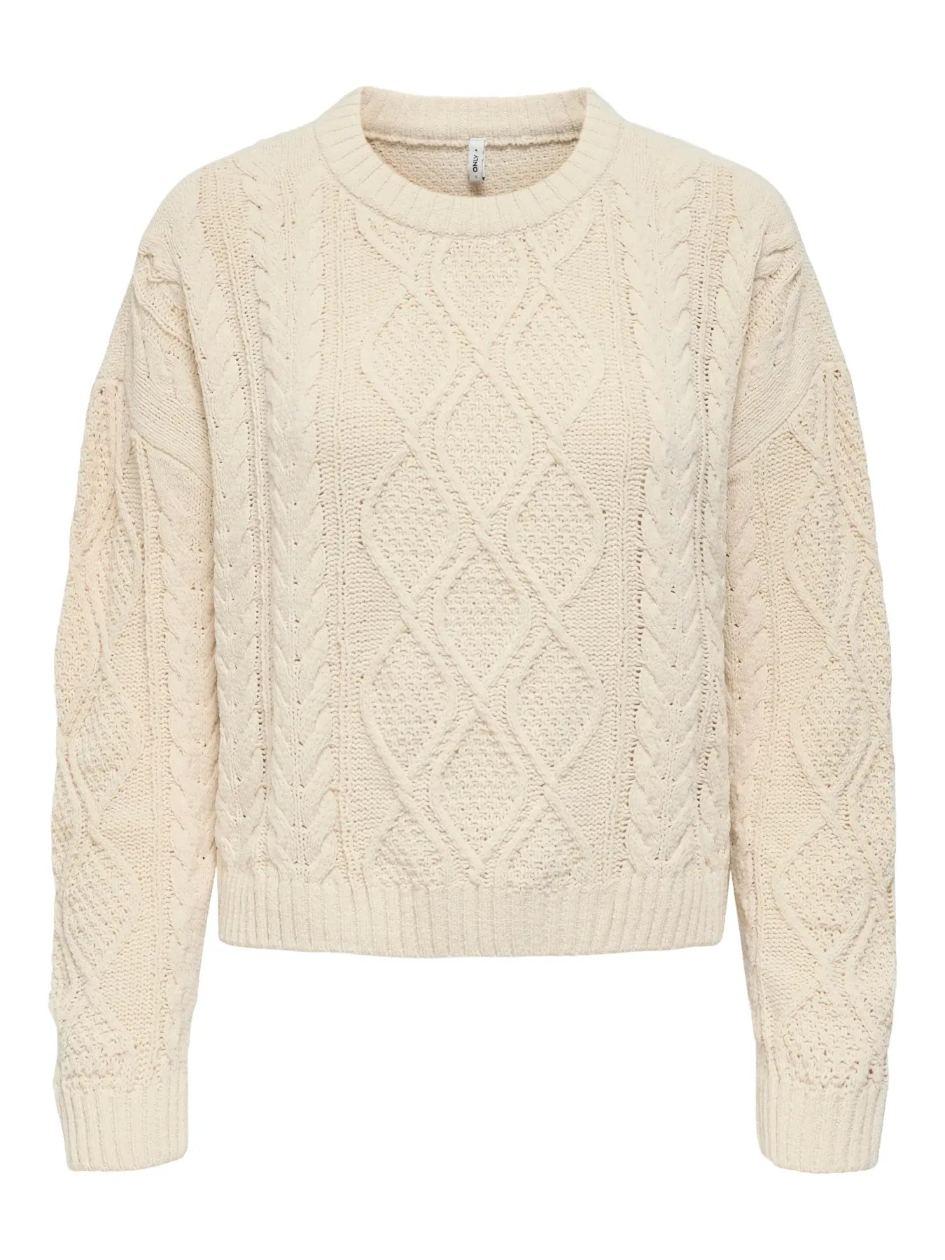LELLY CABLE KNIT SWEATER (CREAM) | ONLY