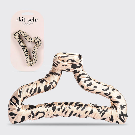 NEW | SATIN WRAPPED LEOPARD HAIR CLIP | KITSCH