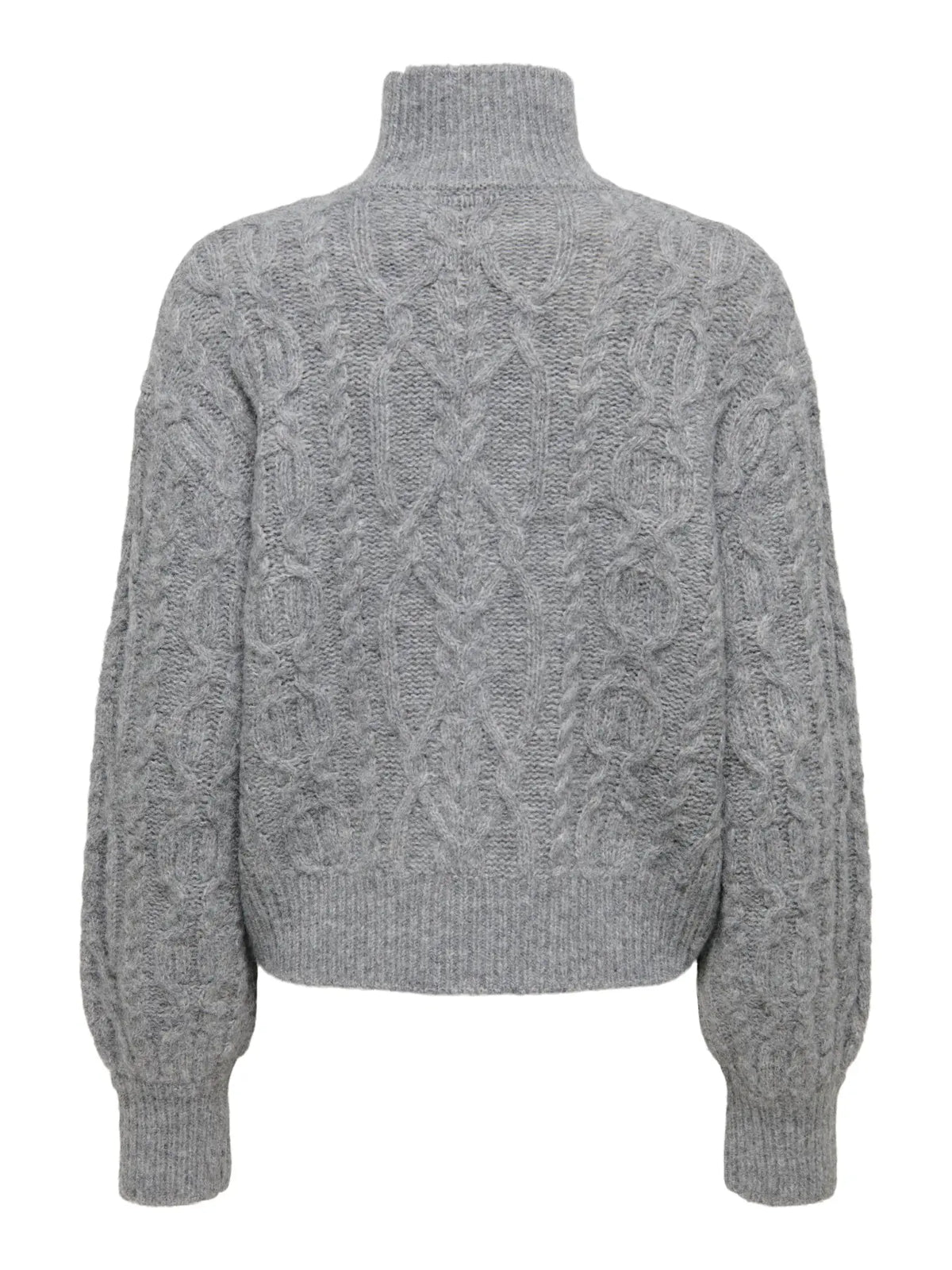 HILDE CABLE KNIT SHORT CABLE (GREY)