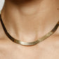 NEW JULIANA 18K GOLD NON-TARNISH FLAT BOLD SNAKE CHAIN NECKLACE (PRE-ORDER)