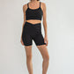 NEW FERNANDA RIBBED BIKER SHORTS  (BLACK) (CURVY & REGULAR)