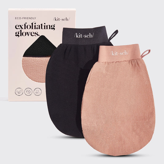 NEW EXFOLIATING GLOVES 2 PC SET | KITSCH