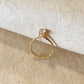 18k GOLD FILLED DELICATE SOLITAIRE RING
