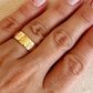 NEW 18K GOLD FILLED ROMAN NUMERAL BAND RING
