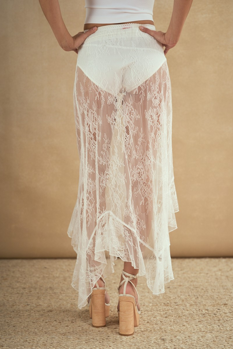 ASYMMETRIC RUFFLE SKIRT