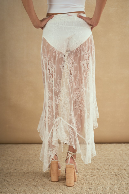 ASYMMETRIC RUFFLE SKIRT