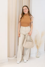 NEW NATASHA TURTLE NECK TOP (BEIGE)