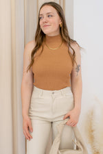 NEW NATASHA TURTLE NECK TOP (BEIGE)