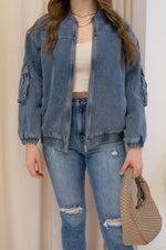 NEW LUCY CARGO DENIM JACKET