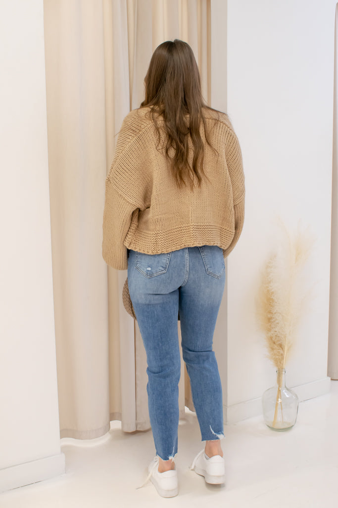 NEW CHARLOTTE CROPPED KNIT CARDIGAN