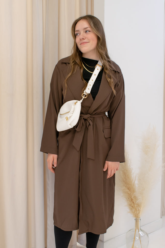 NEW ESME TRENCH COAT (BROWN)