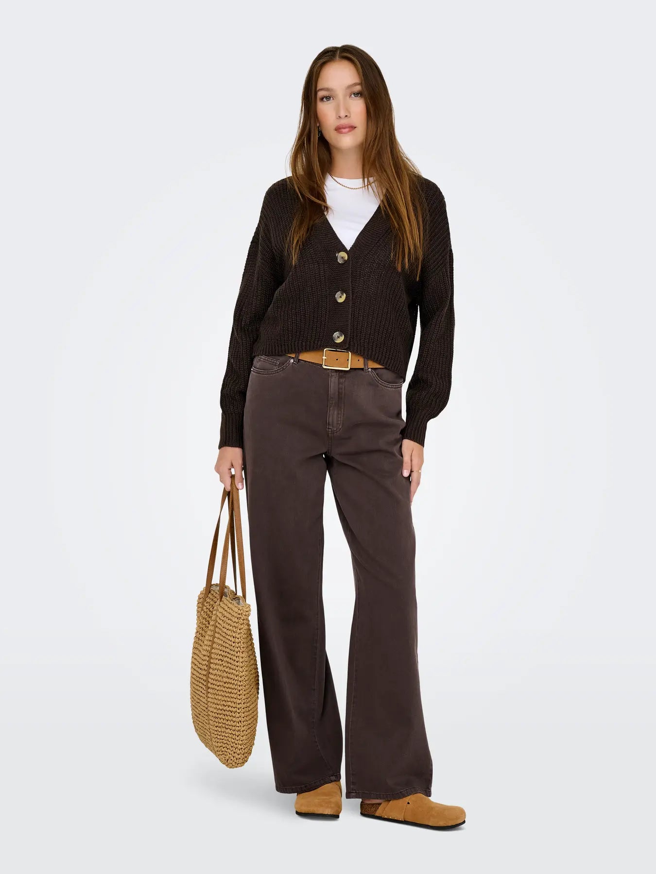 CAROL CARDIGAN (BROWN) | ONLY