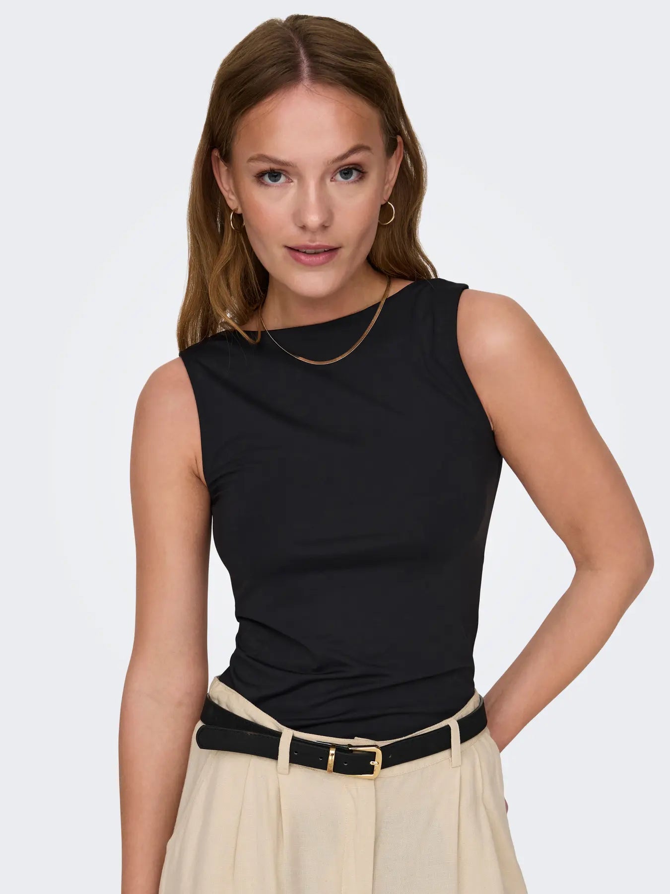 LEA REVERSIBLE TANK (BLACK) | ONLY