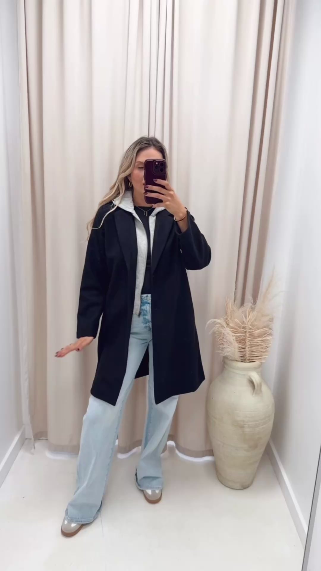 RACHEAL HOODED COAT | BLACK