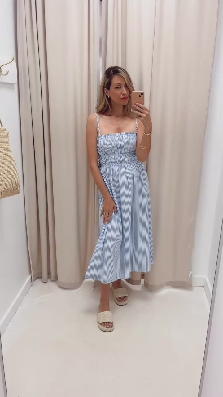 NEW CLAIRE NAUTICAL MIDI DRESS