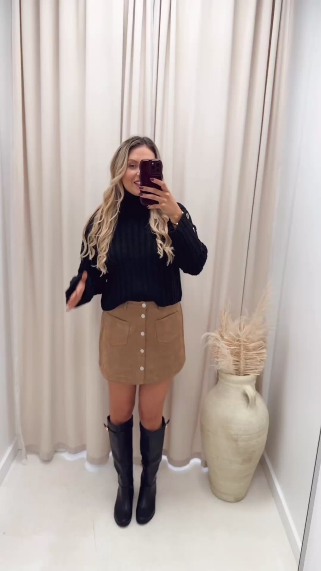 ESTELLA RIBBED SWEATER (BLACK)