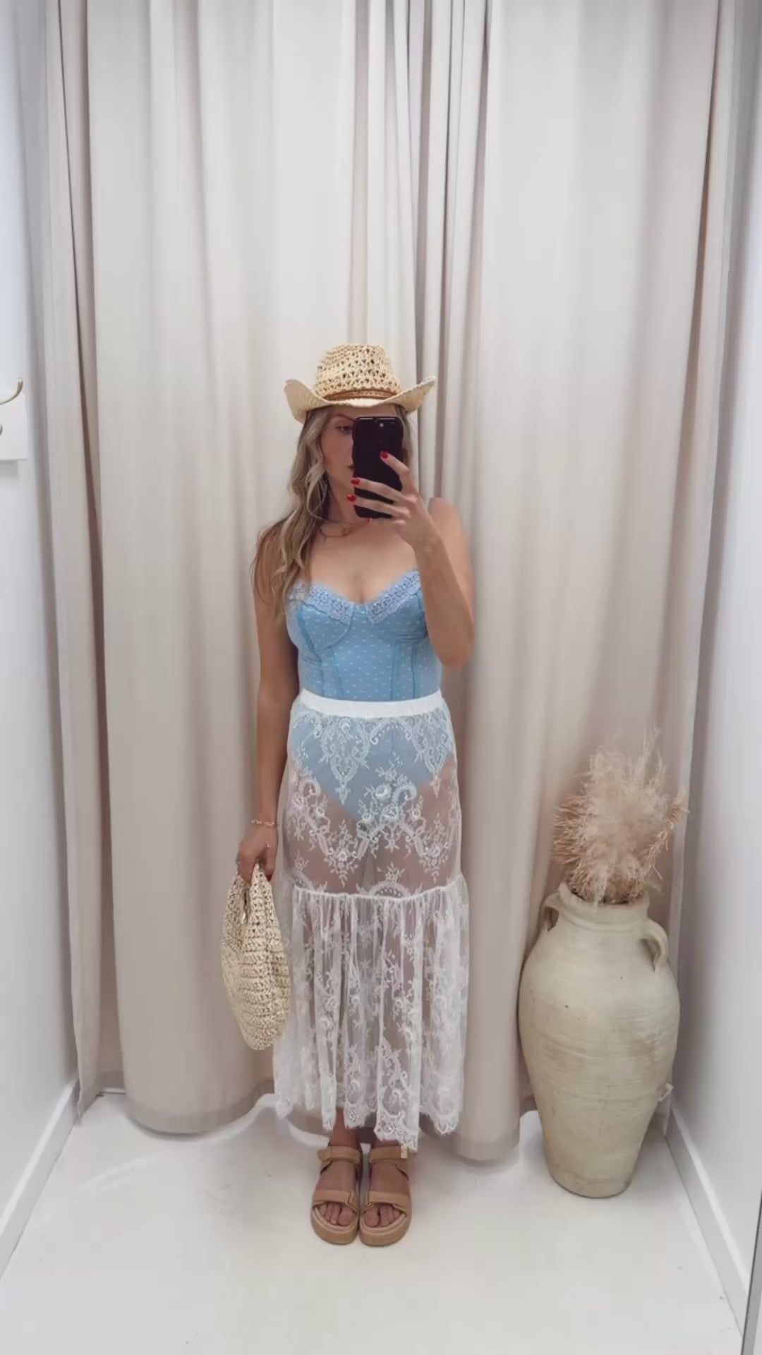 NEW PRIMROSE LACE MAXI SKIRT (IVORY)