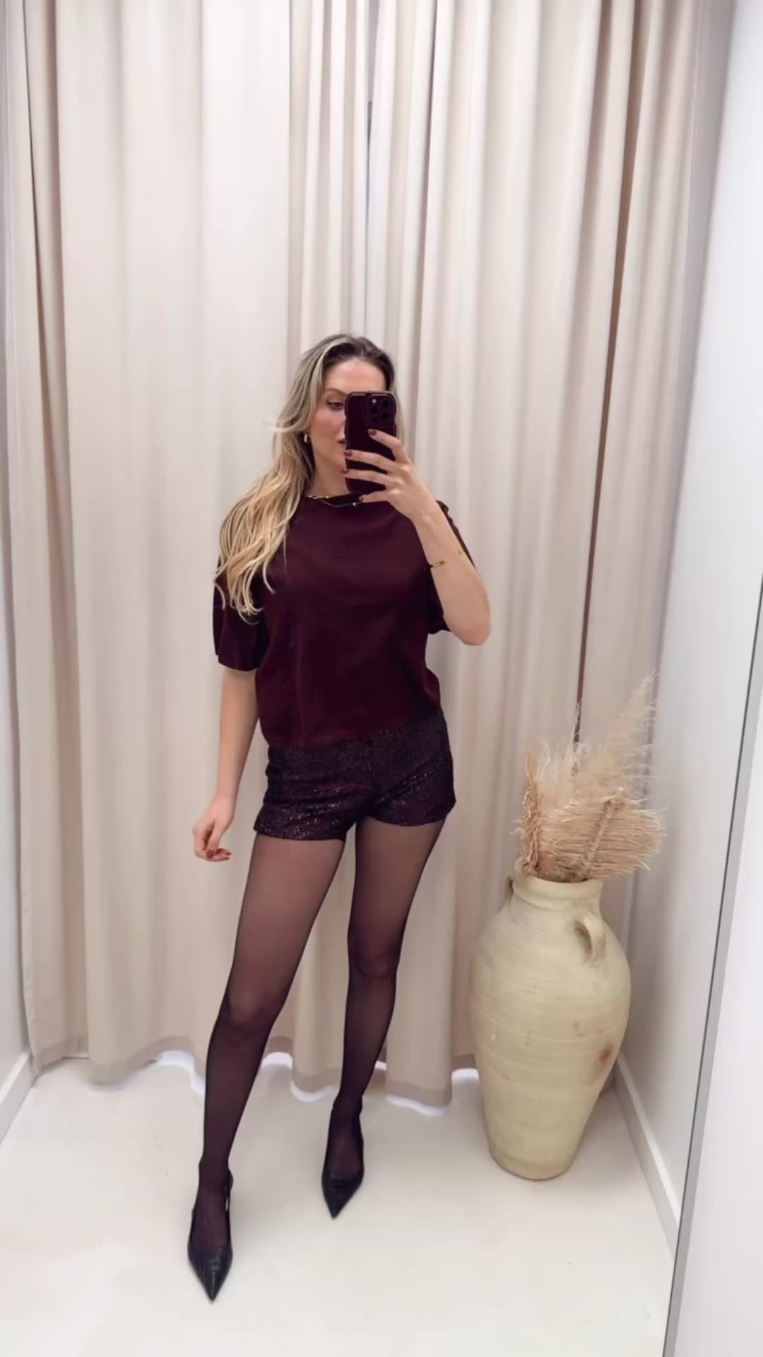 TATIANA SEQUIN SHORTS (BLACK | SILVER | BURGUNDY)