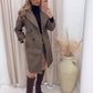 ANGELINA  DOUBLE BREASTED TIE WRAP  COAT (BROWN)