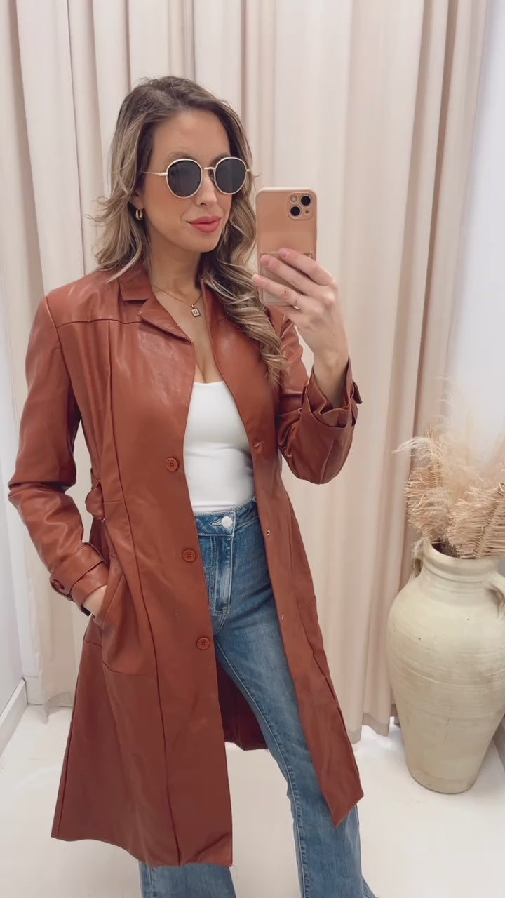 NEW NATALIA TRENCH COAT (COGNAC)