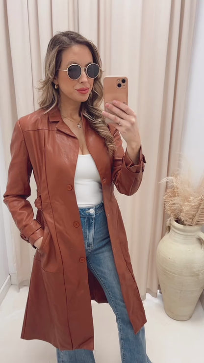 NEW NATALIA TRENCH COAT (COGNAC)
