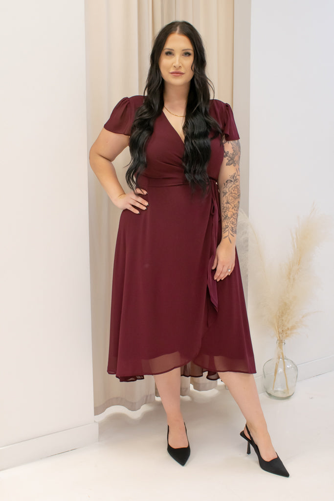 NEW MEGAN MIDI (BURGUNDY)