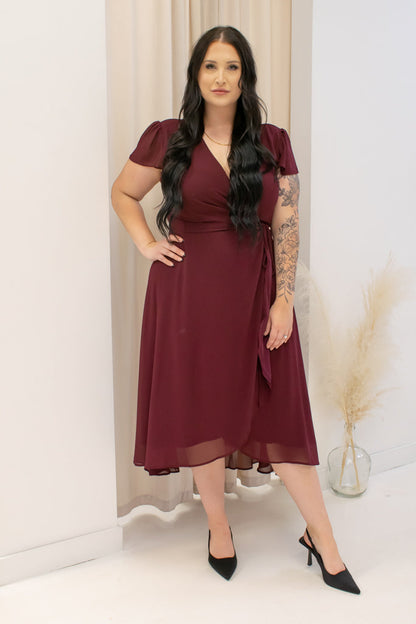 NEW MEGAN MIDI (BURGUNDY)