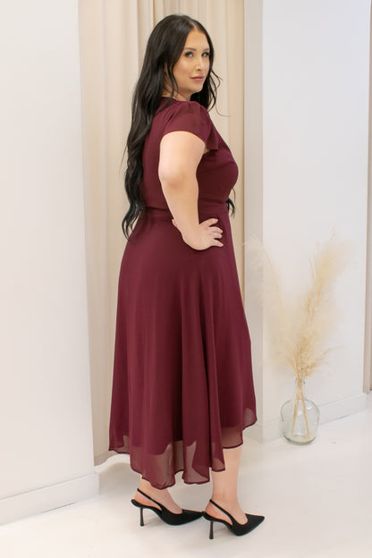NEW MEGAN MIDI (BURGUNDY)