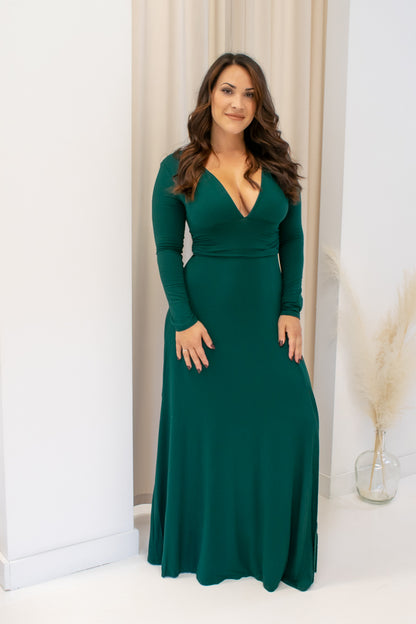 NEW ANGIE MAXI DRESS (HUNTER GREEN)