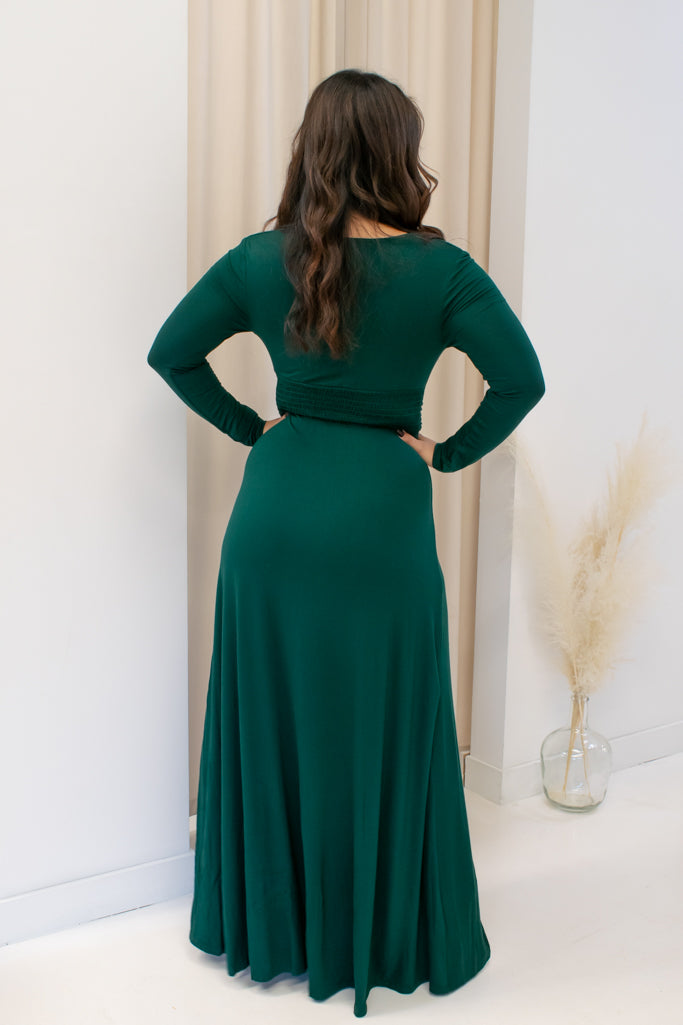 NEW ANGIE MAXI DRESS (HUNTER GREEN)