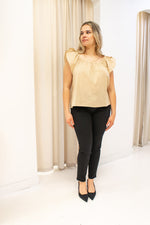 NEW CAPRI LINEN TOP (BEIGE)