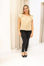 NEW CAPRI LINEN TOP (BEIGE)
