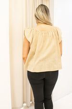 NEW CAPRI LINEN TOP (BEIGE)