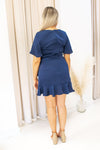 NEW PARIS WRAP MINI DRESS (NAVY)