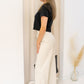 NEW EMMA FAUX LEATHER TROUSER (IVORY)