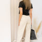 NEW EMMA FAUX LEATHER TROUSER (IVORY)