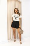 NEW CAMERON SMOCKED SHORTS (BLACK)