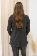 NEW SAM KNIT LONG SLEEVE SHIRT (CHARCOAL)
