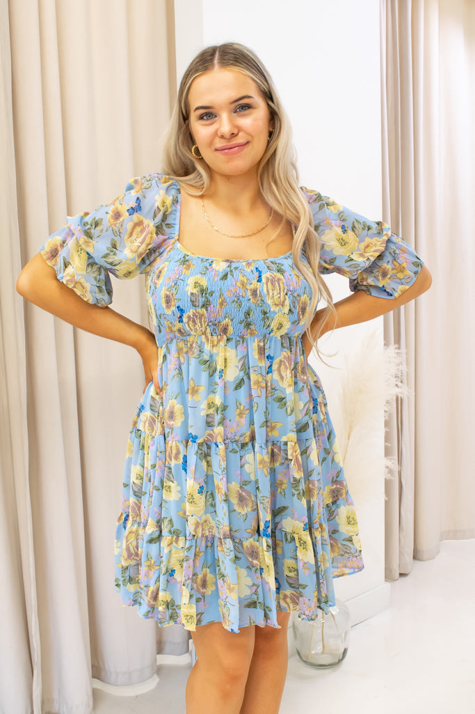 NEW DUSKA MINI BABYDOLL (BLUE FLORAL)