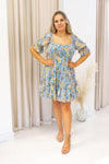 NEW DUSKA MINI BABYDOLL (BLUE FLORAL)