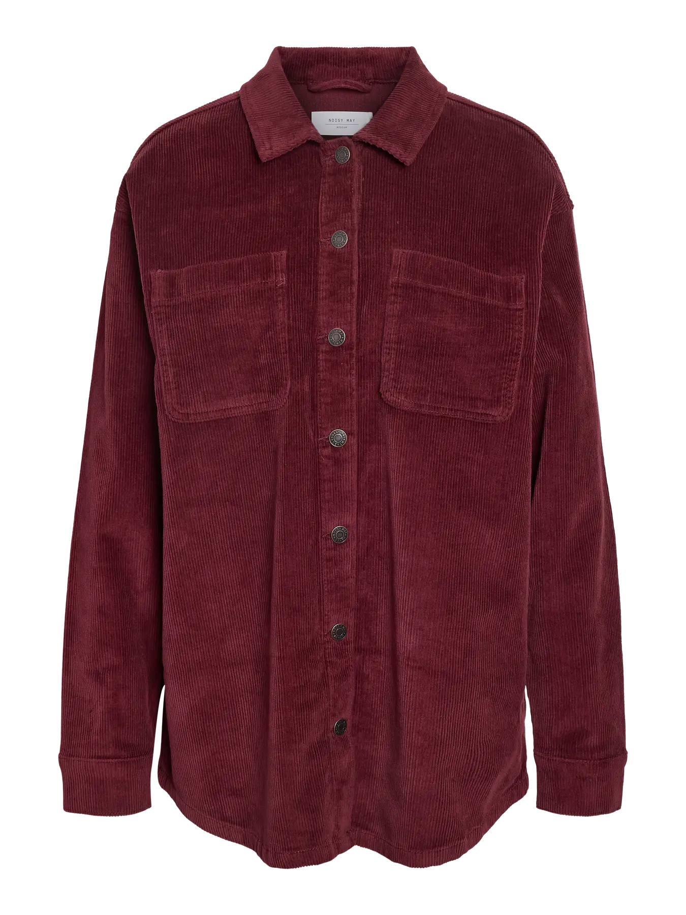 ALVA RIBBED SHACKET COAT (BURGUNDY) | ONLY