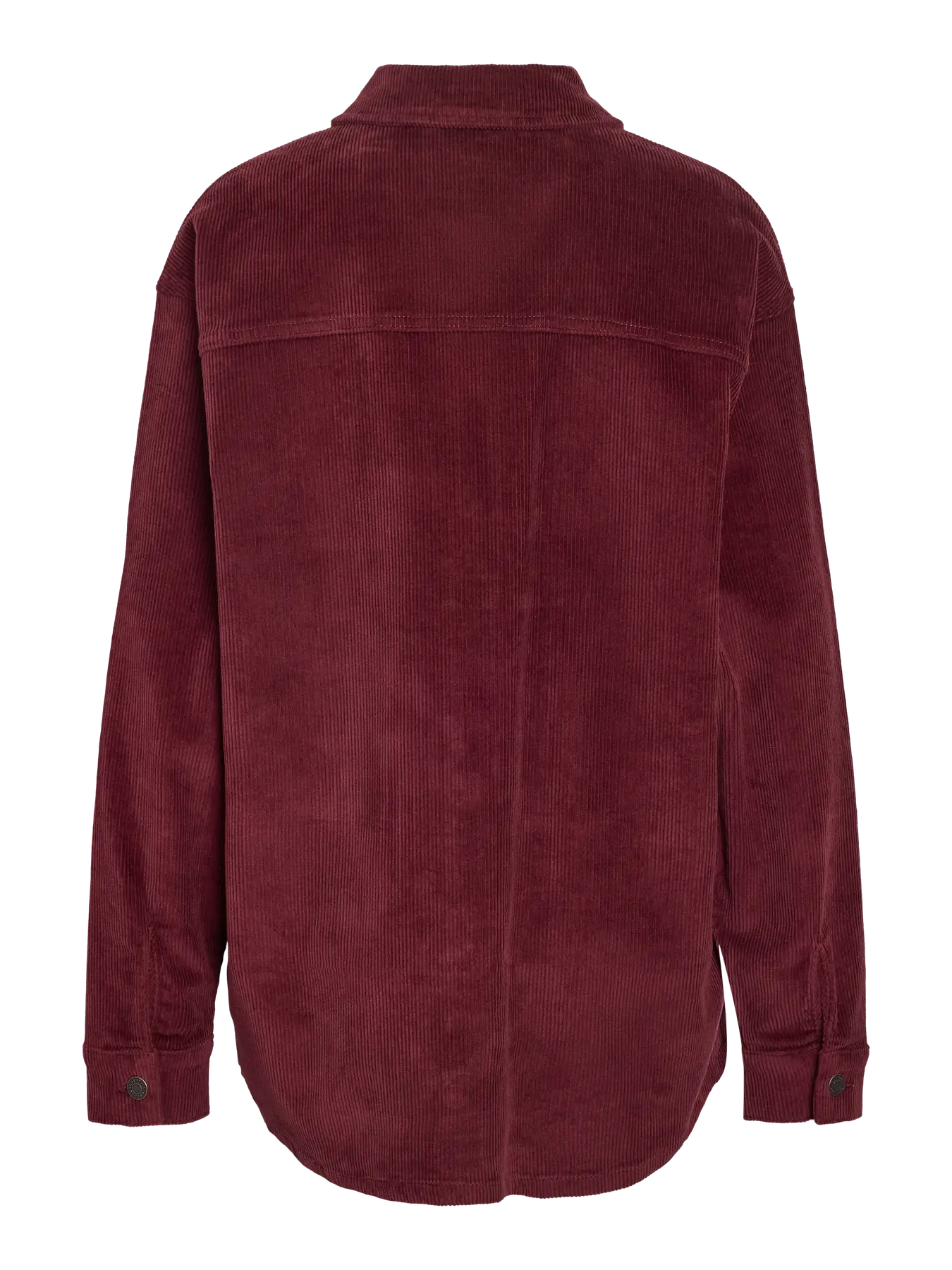 ALVA RIBBED SHACKET COAT (BURGUNDY) | ONLY