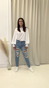 NEW LAUREN BLOUSE (WHITE)