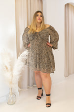 NEW CARMANA LEOPARD MINI DRESS (CURVY)