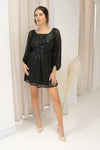 NEW KENNEDY SEQUIN BABYDOLL DRESS (BLACK)