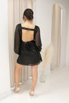 NEW KENNEDY SEQUIN BABYDOLL DRESS (BLACK)