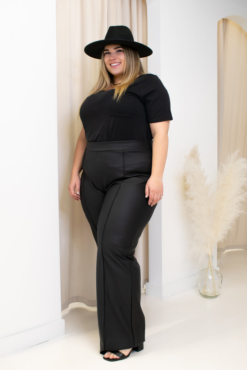 NEW TYLIA FAUX LEATHER PANT (CURVY)