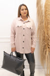 NEW BREE BUTTON UP SHIRT (HEATHERED BLUSH)